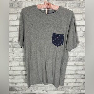 Sunday Work Clothes Nautical Gray Sailor Pocket Shirt